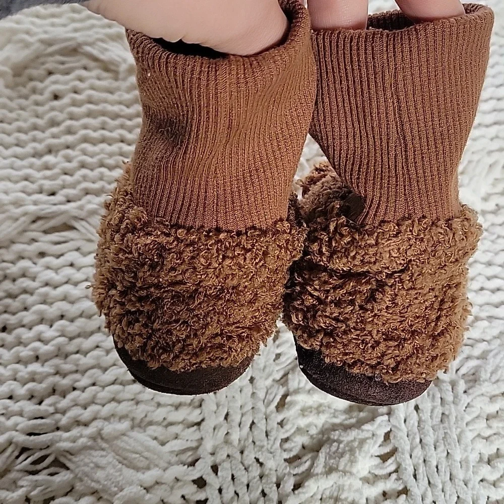 Gap‎ Baby Gap Vintage Teddy Bear Toddler Size 6 Slippers Boy Or Girl